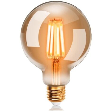 EXTRASTAR 6W LED Filament Ball Bulb E27, 80 x 120mm, 2200K