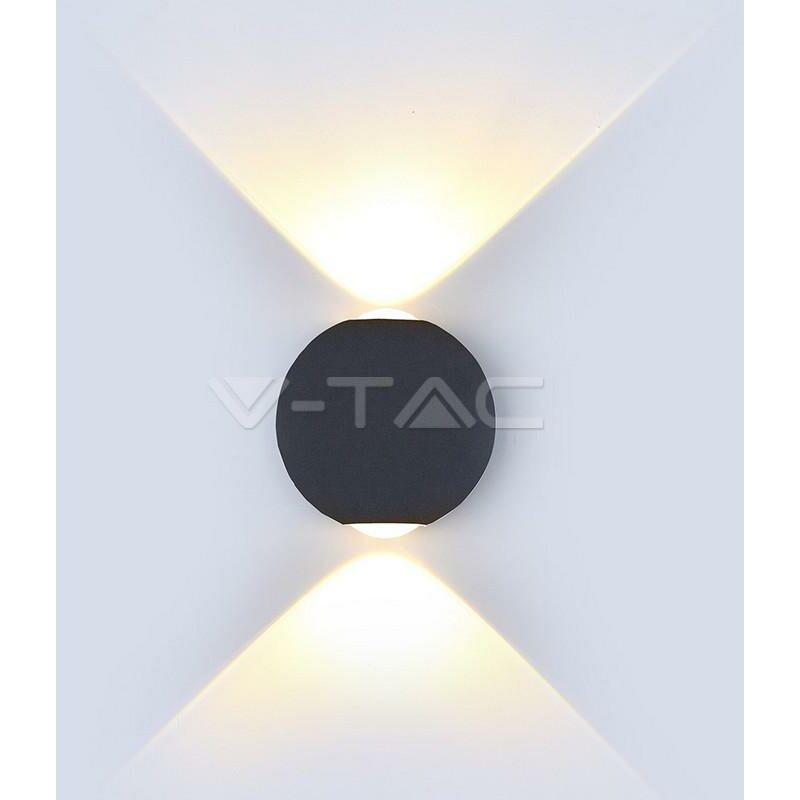 Image of 6W led wall light corpo nero rotondo IP65 4000K