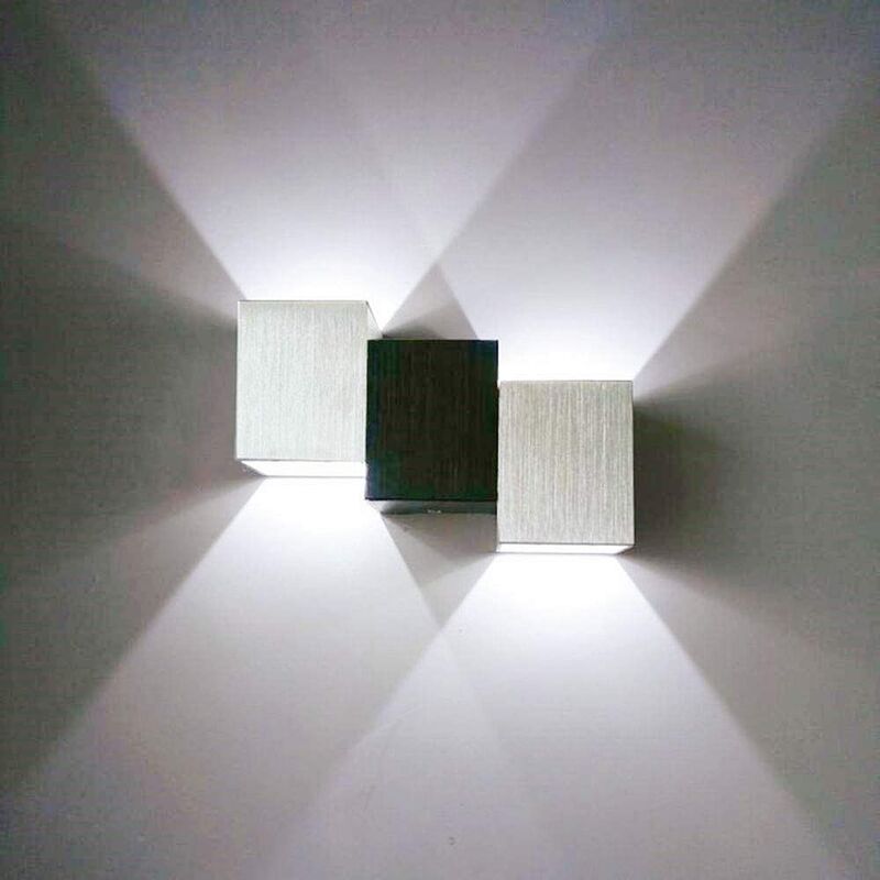 Stoex - 6W Wall Light Led Cold White Modern Wall Sconce Indoor Wall Lamp for Living Room Corridor Office Bedroom Kitchen Living Room