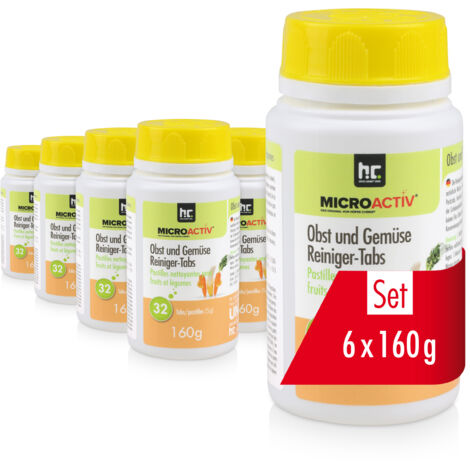 6x 160 g Microactiv® Obst & Gemüse Reiniger Tabs