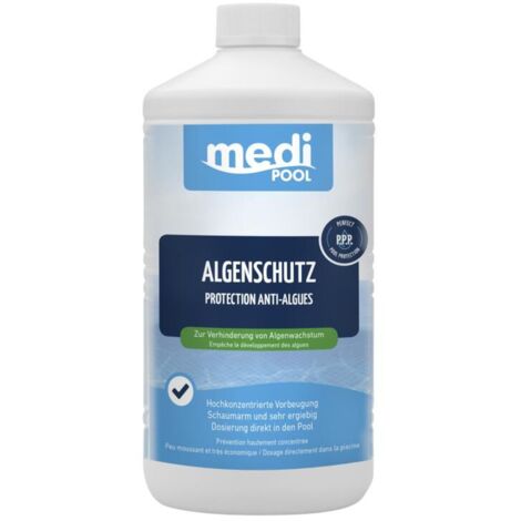6x 1L mediPOOL Algenschutz Swimmingpool-Wasser Algenwachstum verhindern