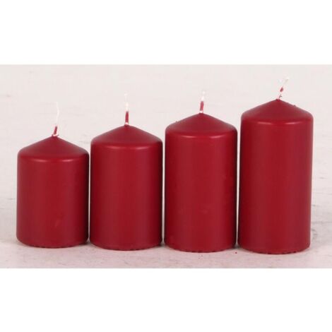 6x 4er Set Stumpenkerzen Adventskranz Weihnachten 24 Kerzen ø 4,8cm Dekoration