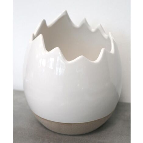 6x BURI Ei Vase Keramik Figur Innendekoration Ostern Blumen Pflanzengefäß Strauß