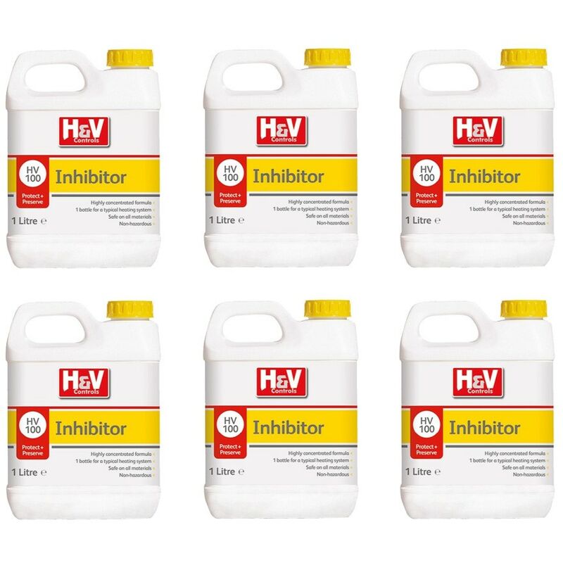 6x Calmag H&V Controls HV100 Scale Inhibitor Central Heating Systems 1 Litre