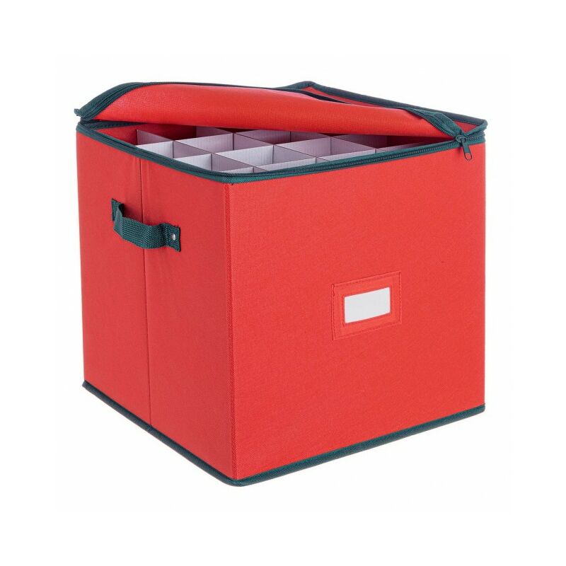 Iperbriko - 6x Contenitore Xmas Sfere Qu Rosso 27P...