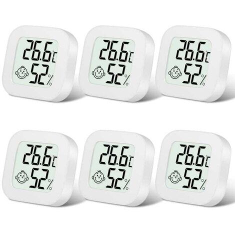 6x Digital Thermometer Hygrometer – Raumthermometer Luftfeuchtigkeitsmesser LCD
