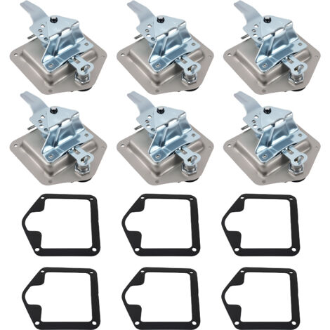 6x Door Toolbox Stainless Steel T-handle Security Latch Lock Locker with Key Kit