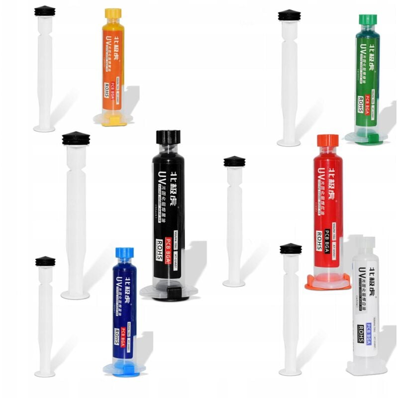 Set 6x Soldermask Vari Colori Per Schede Stampate Maschere Per Saldatura Uv