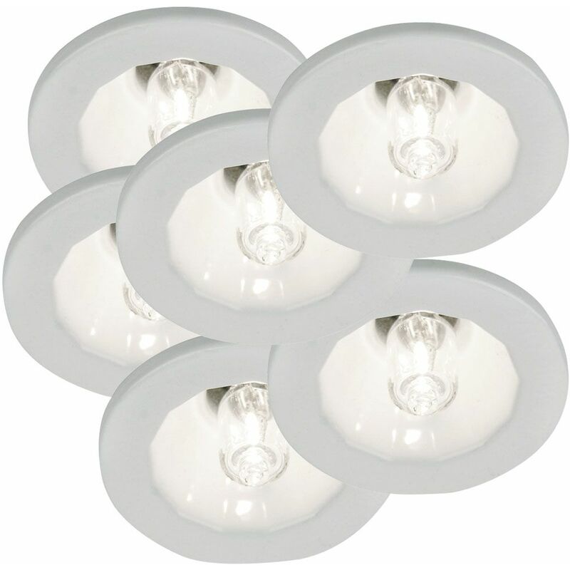 

6x focos empotrables en el techo luces de baño lámparas de sala de estar redondo blanco Nordlux 1546011