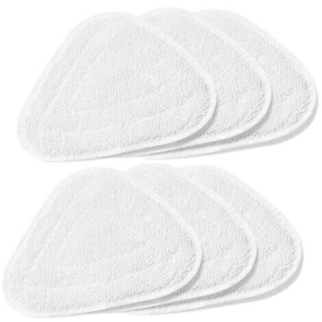 6X Housses de rechange pour Vileda Steam Steam Cleaner Housse de rechange 100 Hot Spray Mop, Family Pack, Blanc