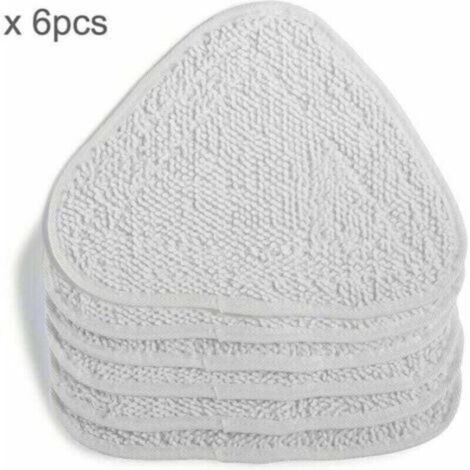 6X Housses de rechange pour Vileda Steam Steam Cleaner Housse de rechange 100 Hot Spray Mop, Family Pack, Blanc,