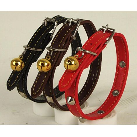 6x Katzen Halsband L32cm Glöckchen Mix Bunt Haustiere Welpen Hunde Bänder