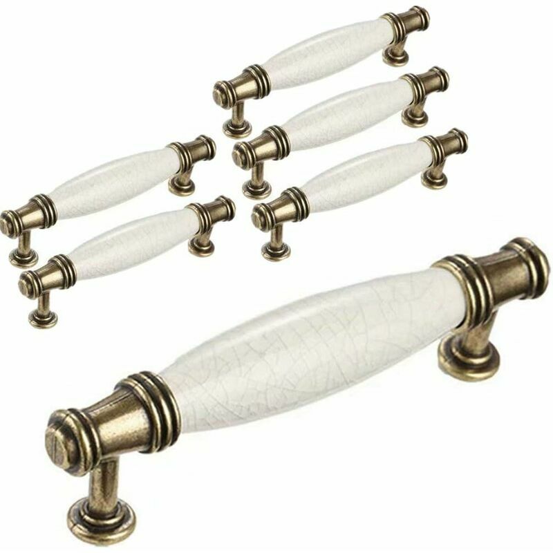 6x Kitchen Cabinet Door Handles Handle Door Stick Furniture Cupboard Door Bar with Screws Hole Distance 96mm