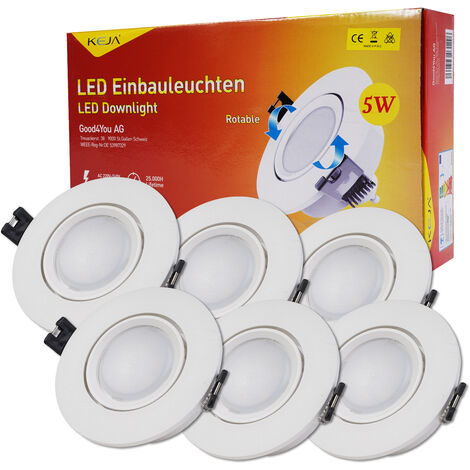 6x LED Einbauleuchten