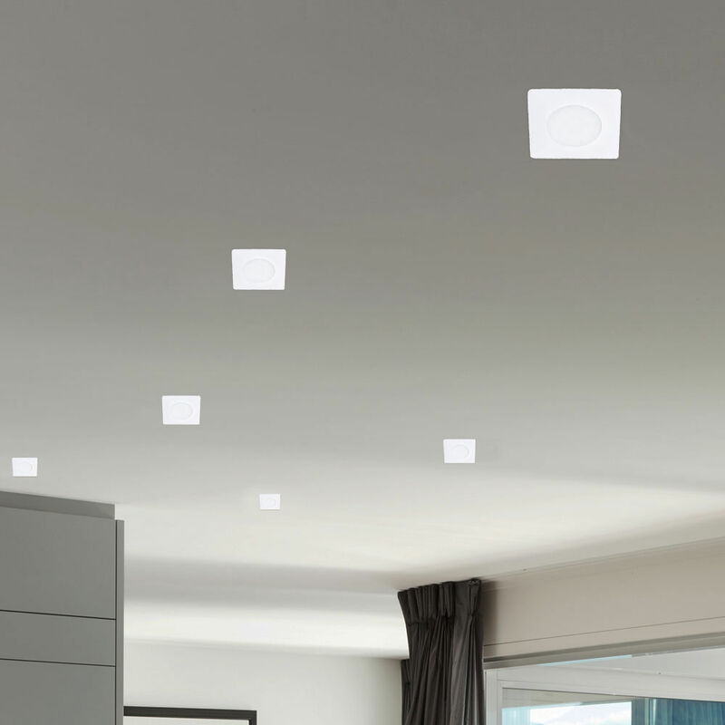 

6x focos empotrables de techo LED luces focos para sala de estar / dormitorio cartulina blanca dañada