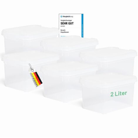 6x Novaliv Aufbewahrungsbox  6x Aufbewahrungsbox, 6x Deckel
