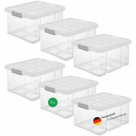 6x Novaliv Aufbewahrungsbox  6x Aufbewahrungsbox, 6x Deckel