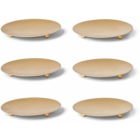 6x Novaliv Kerzenständer Kerzenhalter, Kerzenständer 6x  12 cm Gold