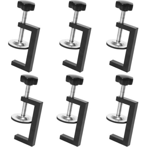 6x Pinces de Table 10-57 mm, Pince de Fixation Lourde, Travail du Bois et Outils Bricolage