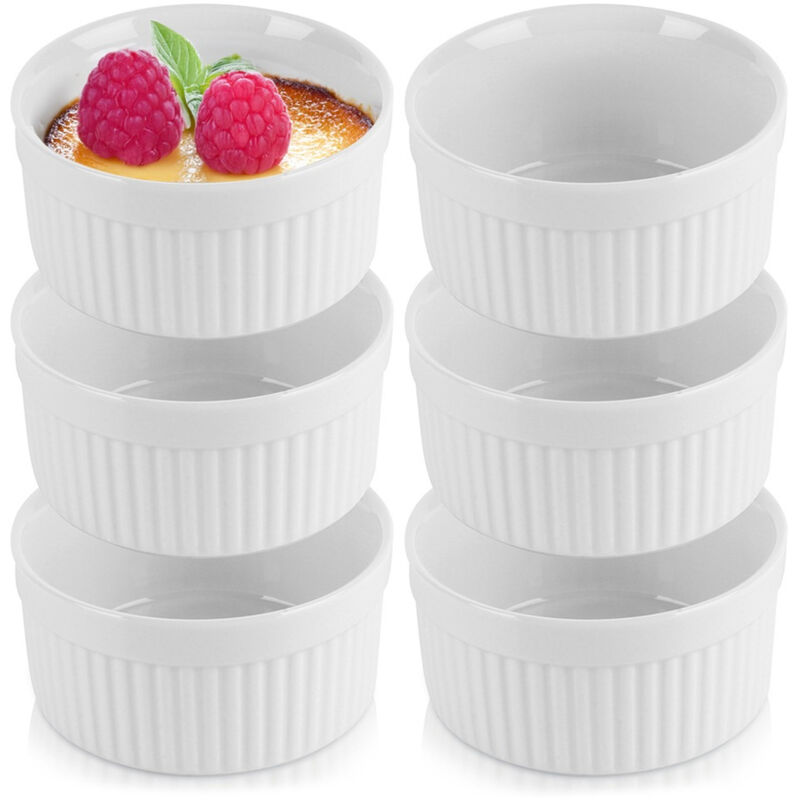 6x Plat à gratin allant au four Bol Ramequin en céramique 260 ml