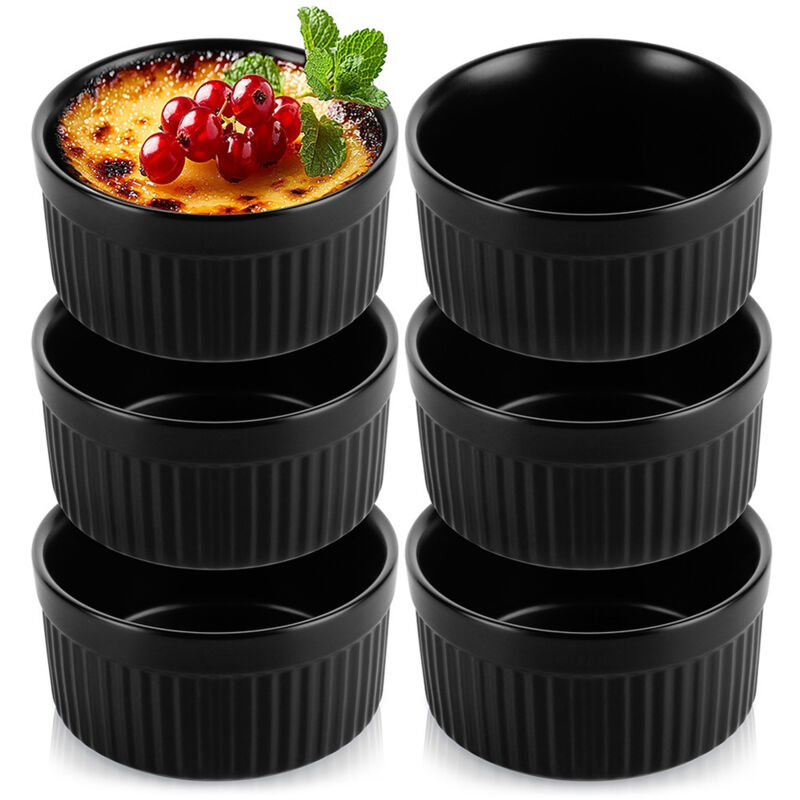 6x Plat à gratin allant au four Bol Ramequin en céramique 260 ml
