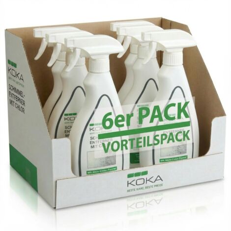 6x Schimmelentferner mit Aktiv-Chlor-Formel je 500ml