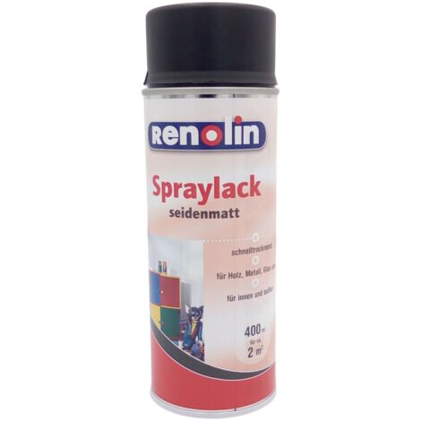6x Spraylack 400ml schwarz seidenmatt Sprühlack Lackspray Farbspray Spraydose