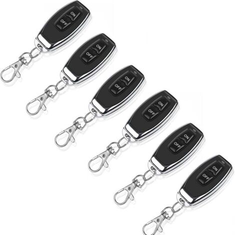6X Telecomando wireless 433 MHz Trasmettitore portachiavi 1527 Codice di apprendimento 2 pulsanti