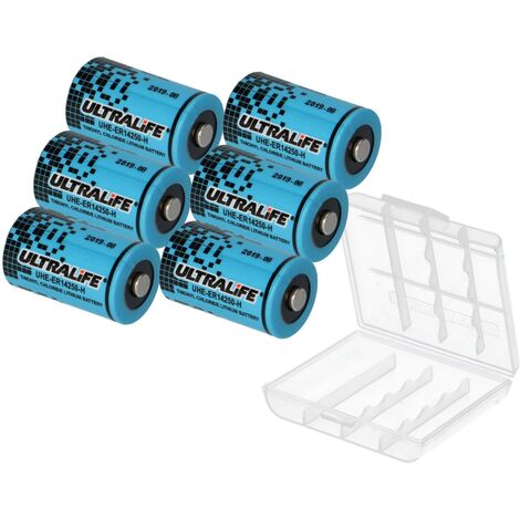 6x Ultralife Lithium 3,6V Batterie LS 14250 1/2 AA UHE-ER14250 Li-SOCl2 + Box