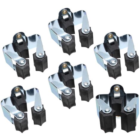 6x Wand Gerätehalter Besenhalter Schaufel Spaten Halterung mit Schrauben