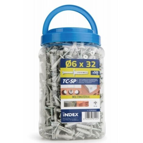 (6X32) TACO CLAVABLE DE ALTA EXPANSION BOTE DE PLASTICO(UND) - INDEX