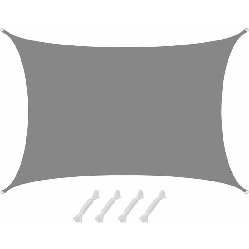 6x4 Voile d'Ombrage Etanche Toile Ombrage Rectangulaire Voile Rectangle Ombrage