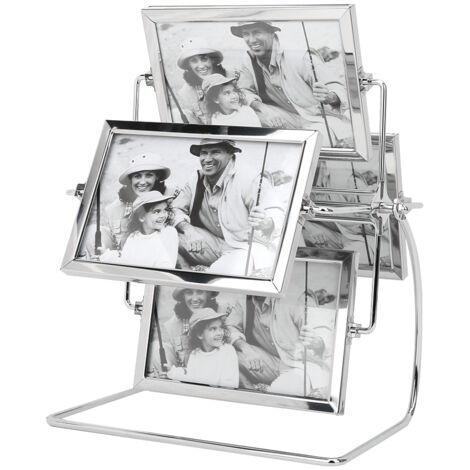 6x4 Zoll drehbarer Metall-Fotorahmen für Studios - Horizontale Aufstellung