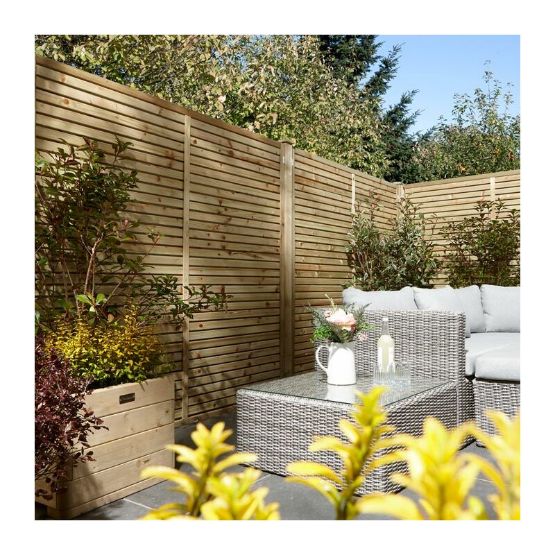 Rowlinson - 6X6 Cheshire Contemporary Screen - 3 Pack