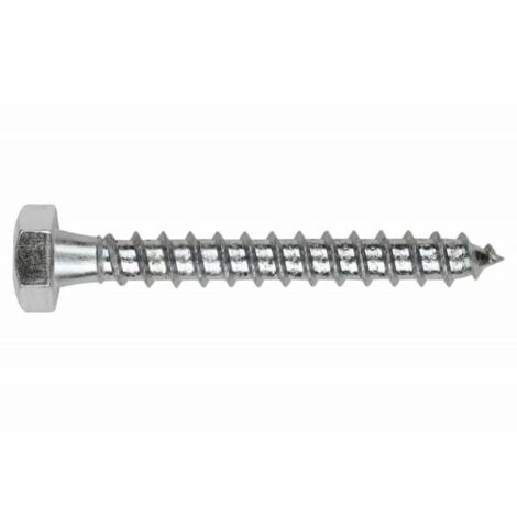 (6X60) TORNILLO CON ROSCA PARA MADERA Y AGLOMERADO Y CABEZA HEXAGONAL CON ROSCA COMPLET(100U) - INDEX