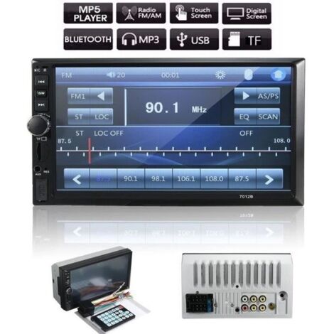 7\'\' 2DIN Autoradio Bluetooth Écran Tactile USB FM MP4 MP5 Lecteur Stéréo In-Dash