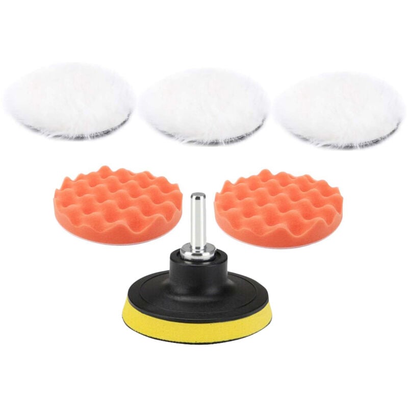 Image of 7 × 3 'Polieren Wachsen Polieren Schwamm Pads Kit Verbindung Auto Polierer