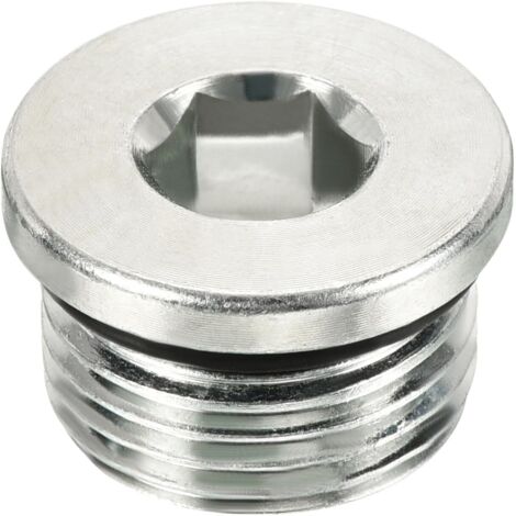 7/8-14UNF Bouchon Tuyau, Filetage Mâle À Tête Hexagonale Interne Accessoire Tuyauterie  Accessoires Idéal Pour Boucher L'Extrémité Des Tuyaux (Argent) -
