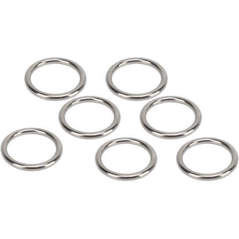 7 Anneaux de Yoga en Acier Inoxydable 304, Imperméables et Résistants à la Rouille, pour Entraînement Fitness et Pilates, Lot de 7 Pièces de 40mm