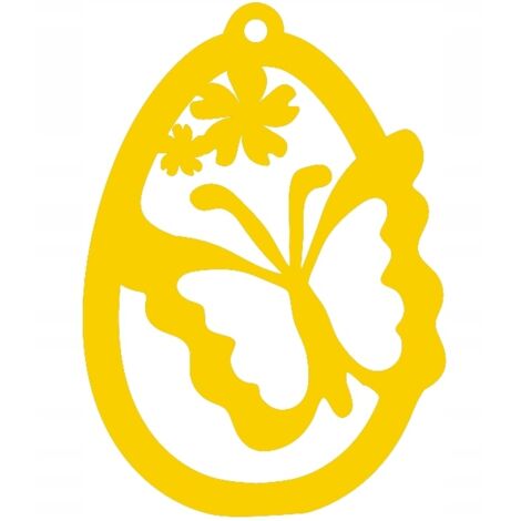 7. Colgante de mariposa calada con forma de huevo