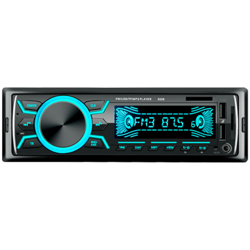 7 Couleurs Led Car Stere Radio Bt Autoradio Dual Usb Charge Rapide Usb Audio Stereo Mp3 Id3 Wma Aux-In Tf A2Dp Mains Libres Iso
