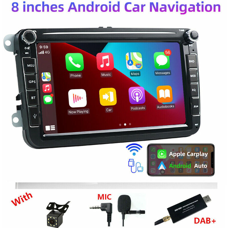 DAB+For VW Passat Golf MK5/6 Jetta Polo Car Radio Android 2+32GB GPS carplay AM Qualité fiable NEW