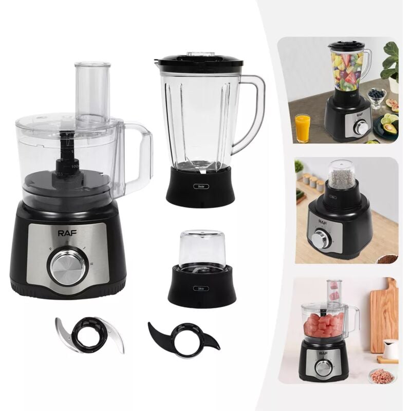 Senderpick - 7 en 1 Mixeur sur socle Smoothie Maker Blender Milkshaker Verre Ice Crusher Acier inoxydable