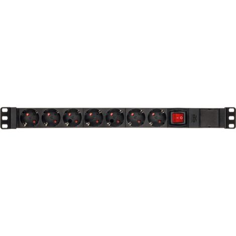 7-fach Winkel Steckdosenleiste 230V für 19" Netzwerkschrank IP20