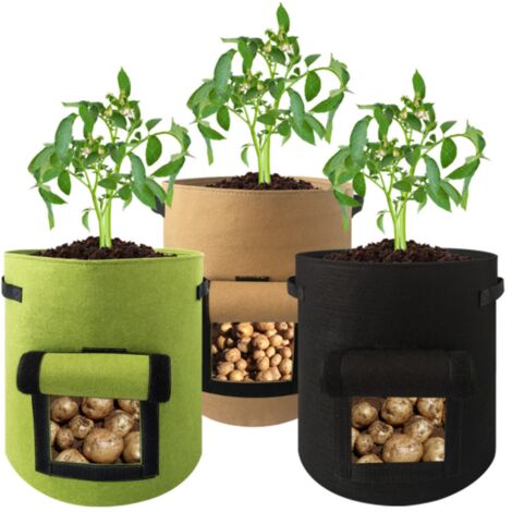 7 Gallon Potato Grow Bag With Harvest Window - Green