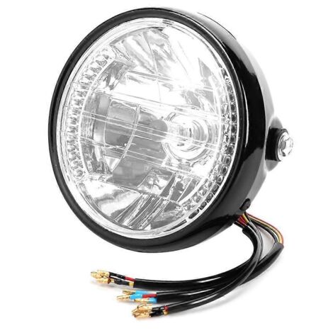 7' H4 Moto Clignotant LED Avant Feu de Signalisation, Phare Flasher Moto, Lampe de Tournant Avant, Feu LED Moto H4 7 Pouces