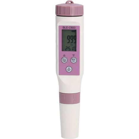 7 in 1 Bluetooth Water Quality Tester Automatically Save Data PH EC ORP Waterproof Salinity Meter for Water Fish Tank