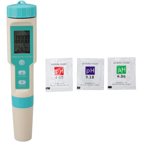 7-in-1-Digitalstift für Wasseranalysen: pH-Wert, TDS, EC, ORP, Temperatur, Salzgehalt und Dichte. Hohe Genauigkeit.