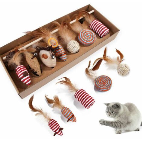 7 jouets pour chat pour animaux de compagnie