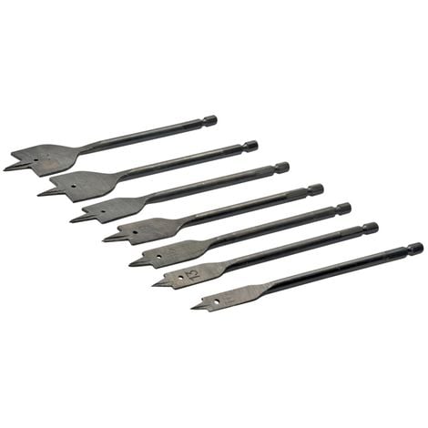 7 MÈCHES PLATES DE PLOMBIER 10 - 40 MM SILVERLINE 633800